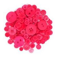 Impex Assorted Buttons for Crafts Burgundy
