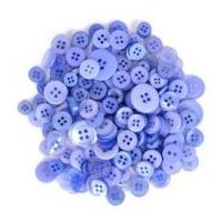 Impex Assorted Buttons for Crafts Light Blue