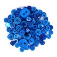 Impex Assorted Buttons for Crafts Blue