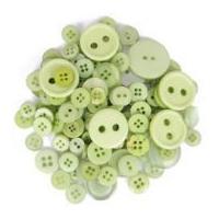 Impex Assorted Buttons for Crafts Light Green