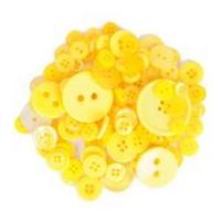 Impex Assorted Buttons for Crafts Yellow