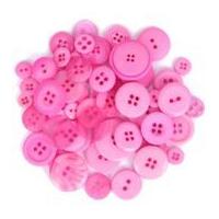 Impex Assorted Buttons for Crafts Light Pink