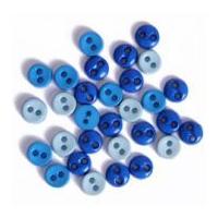 Impex Round Shape Miniature Buttons Blue