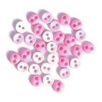 impex round shape miniature buttons pink