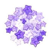 Impex Star Shape Miniature Buttons Transparent Lilac