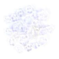 impex flower shape miniature buttons transparent white