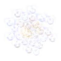 Impex Round Shape Miniature Buttons Transparent White