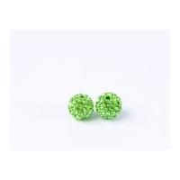 Impex Rhinestone Crystal Clay Beads Light Green