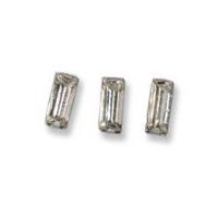 Impex Baguette Sew On Rhinestone Crystals 7mm x 3mm Silver