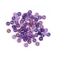 Impex Round Miniature Buttons Purple