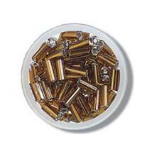 impex glass bugle beads bronze