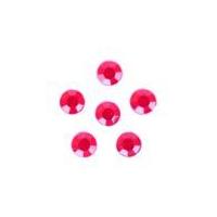 Impex Round Stick-On Diamante Jewels 4mm Red