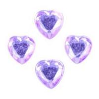 Impex Heart Stick-On Diamante Jewels Lilac