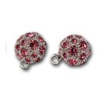 impex luxe czech crystal ball charm beads rose