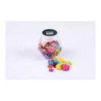 Impex Jar of Buttons Assorted Flowers