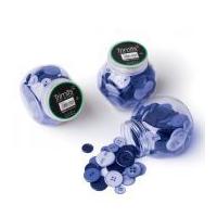 Impex Jar of Buttons Assorted Blue