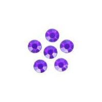 Impex Round Stick-On Diamante Jewels 4mm Purple