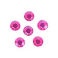 Impex Round Stick-On Diamante Jewels 5mm Cerise