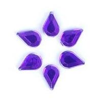 Impex Teardrop Stick-On Diamante Jewels Purple