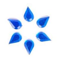Impex Teardrop Stick-On Diamante Jewels Royal Blue