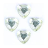 impex heart stick on diamante jewels green