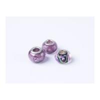 impex a la mode large hole glass beads lilac diamante mix