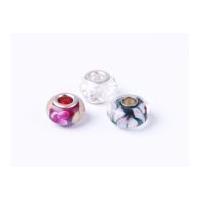 Impex A La Mode Large Hole Glass Beads Clear Facet Multi Mix