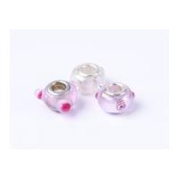 impex a la mode large hole glass beads pale pink bobble mix