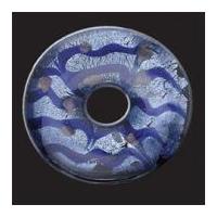 Impex Deluxe Glass Pendant Circle Blue Stripe