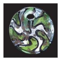 impex deluxe glass pendant circle greensilver