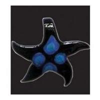 Impex Deluxe Glass Pendant Star Black With Blue