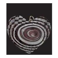 impex deluxe glass pendant heart black spiral