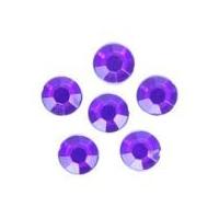 Impex Round Stick-On Diamante Jewels 5mm Purple