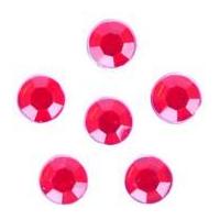 Impex Round Stick-On Diamante Jewels 6mm Red