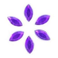 Impex Oval Stick-On Diamante Jewels Purple