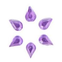 Impex Teardrop Stick-On Diamante Jewels Lilac