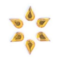 Impex Teardrop Stick-On Diamante Jewels Gold