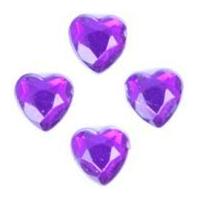 Impex Heart Stick-On Diamante Jewels Purple