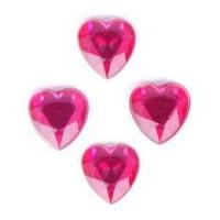 Impex Heart Stick-On Diamante Jewels Cerise