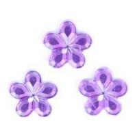 impex flower stick on diamante jewels lilac