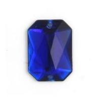 Impex Rectangular Diamante Jewels Royal Blue