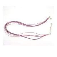 Impex Waxed Cord With Clasp Jewellery Findings Lilac