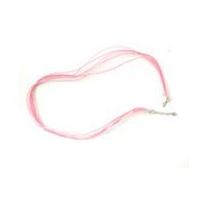 impex waxed cord with clasp jewellery findings pink