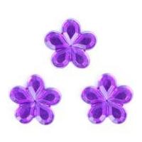 impex flower stick on diamante jewels purple