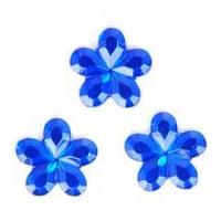 Impex Flower Stick-On Diamante Jewels Royal Blue