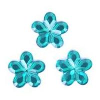 Impex Flower Stick-On Diamante Jewels Green