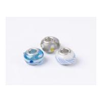 Impex A La Mode Large Hole Glass Beads Clear Daisy Mix