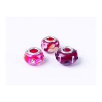 Impex A La Mode Large Hole Glass Beads Red Bobble Mix