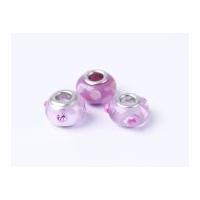 impex a la mode large hole glass beads pink bobble mix