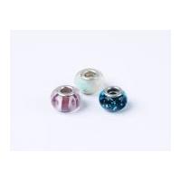Impex A La Mode Large Hole Glass Beads White/Blue Multi